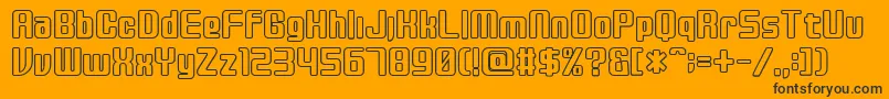 Disc Font – Black Fonts on Orange Background