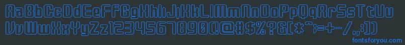 Fonte Disc – fontes azuis em um fundo preto