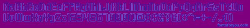 Disc Font – Blue Fonts on Purple Background