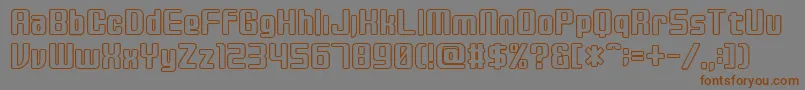 Disc Font – Brown Fonts on Gray Background