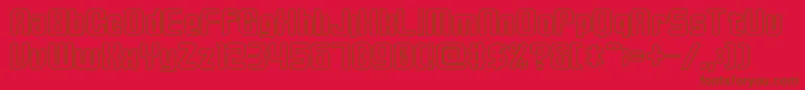 Disc Font – Brown Fonts on Red Background