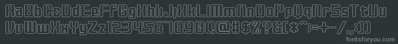 Disc Font – Gray Fonts on Black Background
