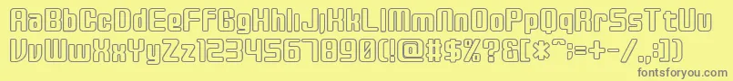 Disc Font – Gray Fonts on Yellow Background