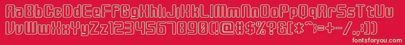 Disc Font – Green Fonts on Red Background