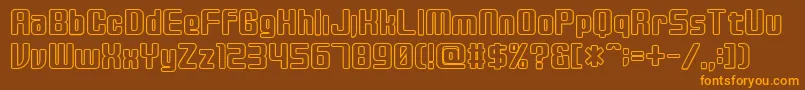 More about Disc Font Disc Font – Orange Fonts on Brown Background