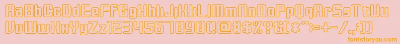 Disc Font – Orange Fonts on Pink Background