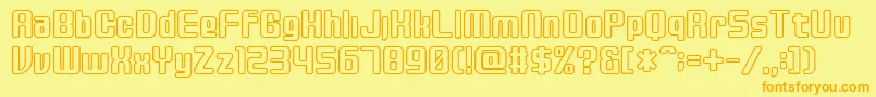 Disc Font – Orange Fonts on Yellow Background