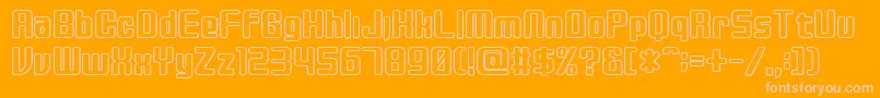 Disc Font – Pink Fonts on Orange Background