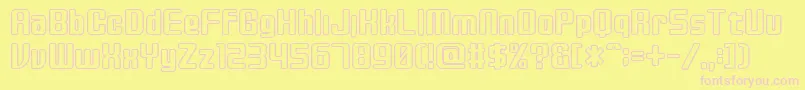 Czcionka Disc – różowe czcionki na żółtym tle