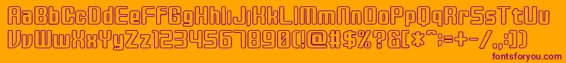 Шрифт Disc – фиолетовые шрифты на оранжевом фоне