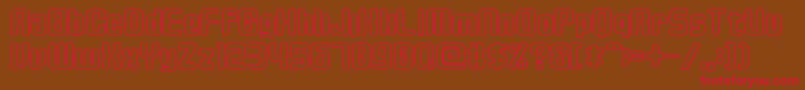 Disc Font – Red Fonts on Brown Background