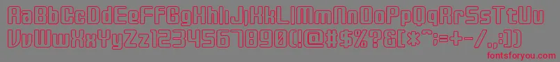 Disc Font – Red Fonts on Gray Background