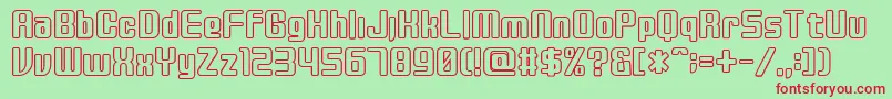 Disc Font – Red Fonts on Green Background