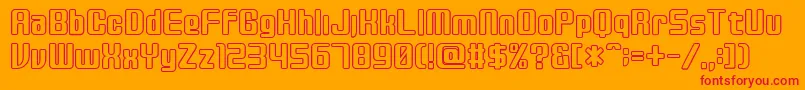 Disc Font – Red Fonts on Orange Background