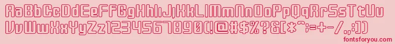 Disc Font – Red Fonts on Pink Background