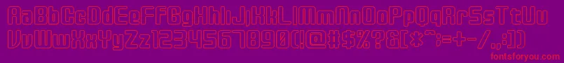Disc Font – Red Fonts on Purple Background