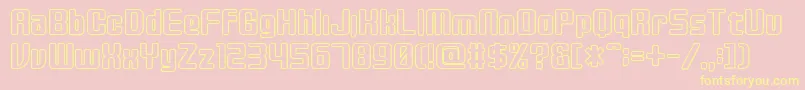 Disc Font – Yellow Fonts on Pink Background
