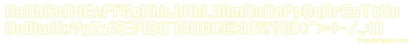 Disc Font – Yellow Fonts on White Background