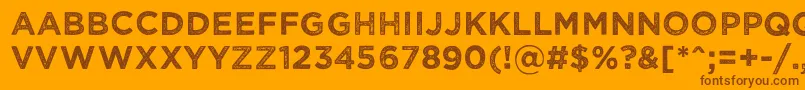 Wickedgrit Font – Brown Fonts on Orange Background
