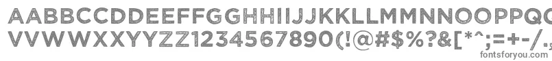 フォントWickedgrit – 白い背景に灰色の文字