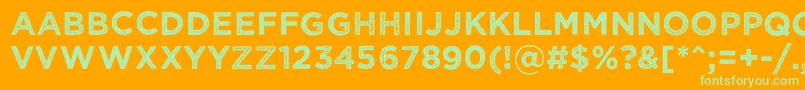 Wickedgrit Font – Green Fonts on Orange Background