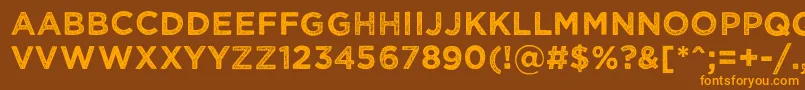 Wickedgrit Font – Orange Fonts on Brown Background