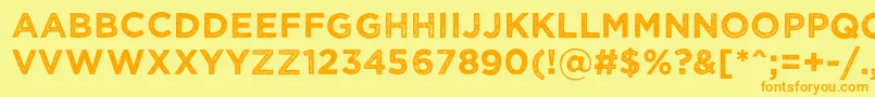 Wickedgrit Font – Orange Fonts on Yellow Background