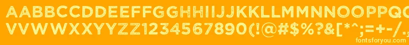 Wickedgrit-Schriftart – Gelbe Schriften auf orangefarbenem Hintergrund