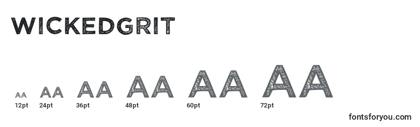 Wickedgrit Font Sizes