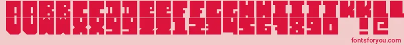 Fontslip Font – Red Fonts on Pink Background