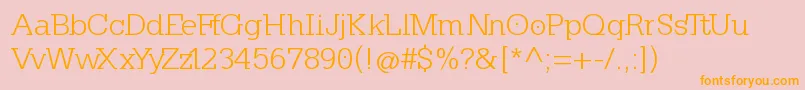 Шрифт KleinslabserifLight – оранжевые шрифты на розовом фоне