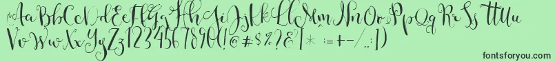 Cestlaisabellyalt Font – Black Fonts on Green Background