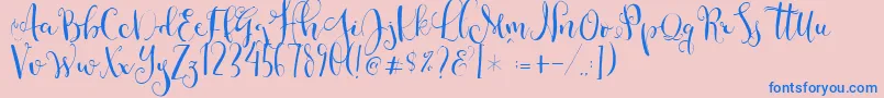 Cestlaisabellyalt Font – Blue Fonts on Pink Background