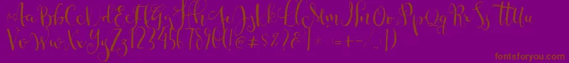 Cestlaisabellyalt Font – Brown Fonts on Purple Background