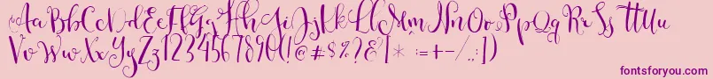 Cestlaisabellyalt-Schriftart – Violette Schriften auf rosa Hintergrund