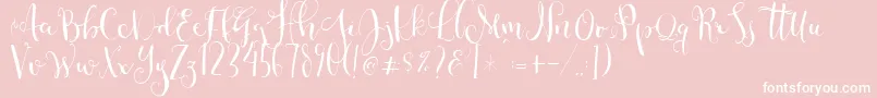 Cestlaisabellyalt Font – White Fonts on Pink Background