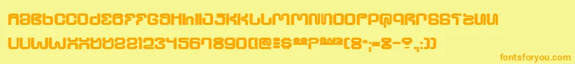 UltraSupervixenHoneyedOut Font – Orange Fonts on Yellow Background