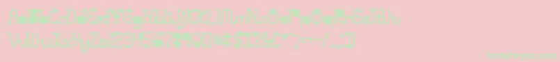 LicoriceStringsBrk Font – Green Fonts on Pink Background