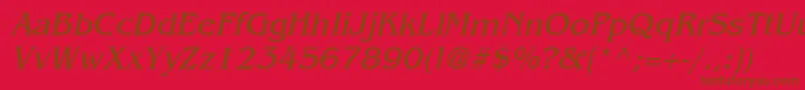 BangleItalic Font – Brown Fonts on Red Background