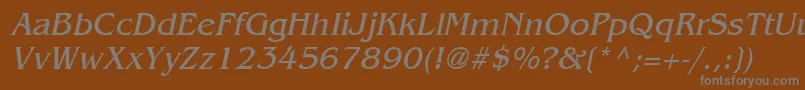 fuente BangleItalic – Fuentes Grises Sobre Fondo Marrón