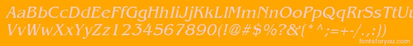 BangleItalic Font – Pink Fonts on Orange Background
