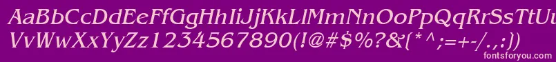 BangleItalic Font – Pink Fonts on Purple Background