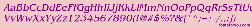 BangleItalic Font – Purple Fonts on Pink Background