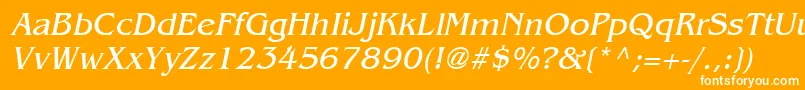 BangleItalic Font – White Fonts on Orange Background