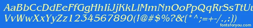 Подробнее о шрифте BangleItalic Шрифт BangleItalic – жёлтые шрифты на синем фоне