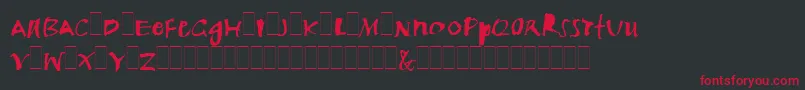 Шрифт TwangAltsLetPlain.1.0 – красные шрифты на чёрном фоне