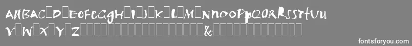 フォントTwangAltsLetPlain.1.0 – 灰色の背景に白い文字