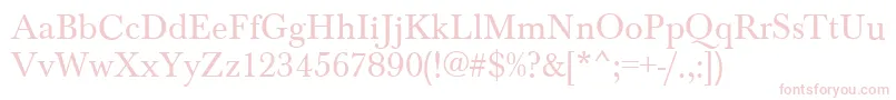 BaskervilleRegular Font – Pink Fonts on White Background