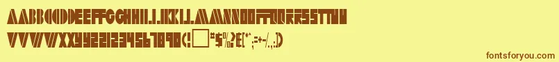 ArtyRegular Font – Brown Fonts on Yellow Background