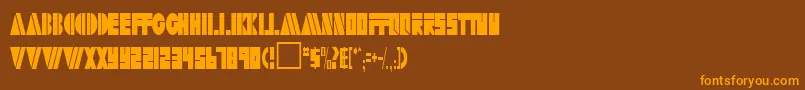 ArtyRegular Font – Orange Fonts on Brown Background